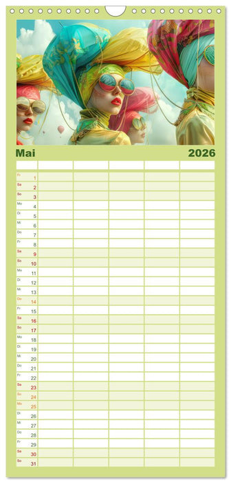 Wundervoll surreale venezianische Szenerien (CALVENDO Familienplaner 2026)