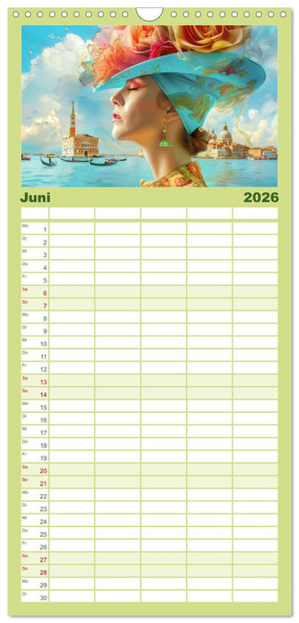 Wundervoll surreale venezianische Szenerien (CALVENDO Familienplaner 2026)