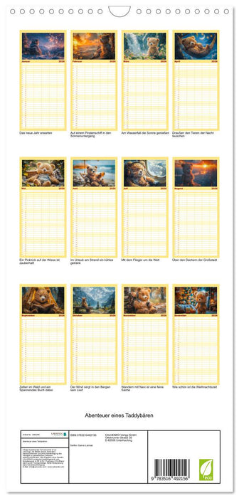 Abenteuer eines Taddybären (CALVENDO Familienplaner 2026)