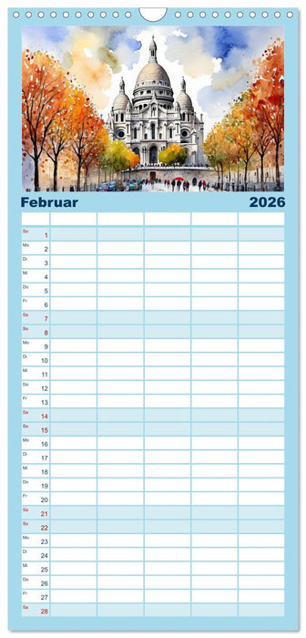 Paris - Stadt der Liebe (CALVENDO Familienplaner 2026)