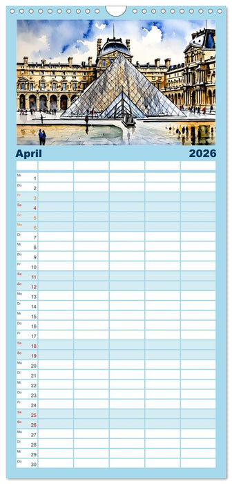 Paris - Stadt der Liebe (CALVENDO Familienplaner 2026)