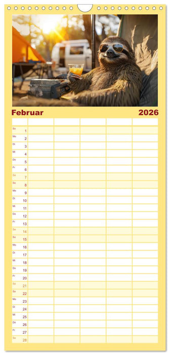 Der tierisch lustige Camping-Kalender (CALVENDO Familienplaner 2026)