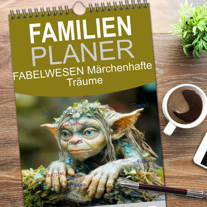 FABELWESEN Märchenhafte Träume (CALVENDO Familienplaner 2026)