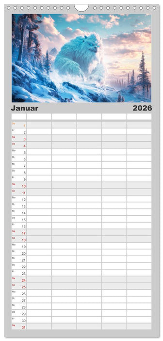 FABELWESEN Märchenhafte Träume (CALVENDO Familienplaner 2026)