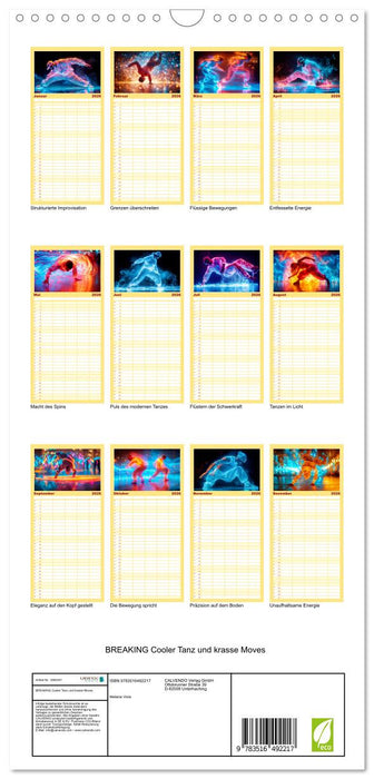 BREAKING Cooler Tanz und krasse Moves (CALVENDO Familienplaner 2026)
