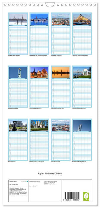 Riga - Paris des Ostens (CALVENDO Familienplaner 2026)