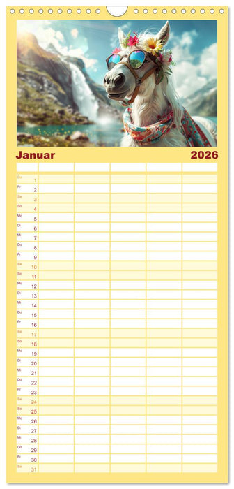 Pferde-Fashion. Modische Highlights auf Hufen (CALVENDO Familienplaner 2026)