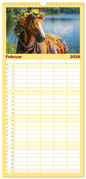 Pferde-Fashion. Modische Highlights auf Hufen (CALVENDO Familienplaner 2026)