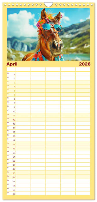 Pferde-Fashion. Modische Highlights auf Hufen (CALVENDO Familienplaner 2026)