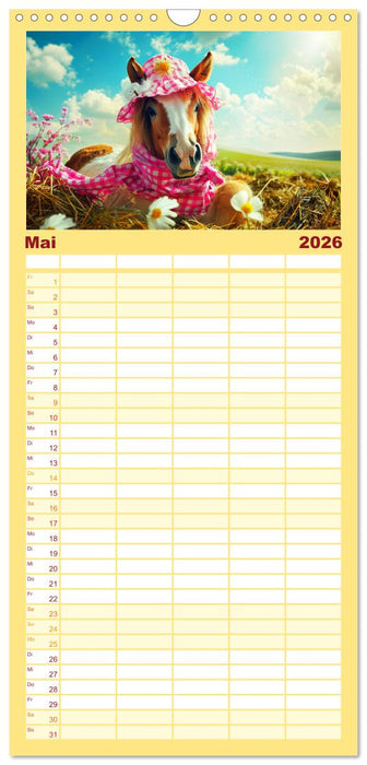 Pferde-Fashion. Modische Highlights auf Hufen (CALVENDO Familienplaner 2026)