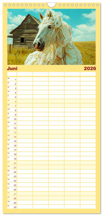 Pferde-Fashion. Modische Highlights auf Hufen (CALVENDO Familienplaner 2026)