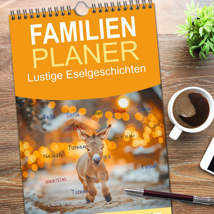 Lustige Eselgeschichten (CALVENDO Familienplaner 2026)