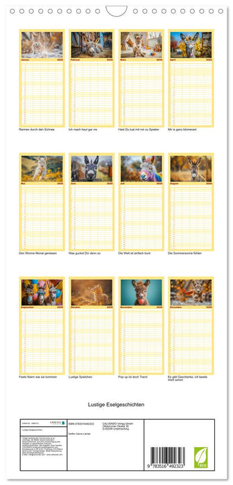 Lustige Eselgeschichten (CALVENDO Familienplaner 2026)