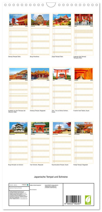 Japanische Tempel und Schreine (CALVENDO Familienplaner 2026)