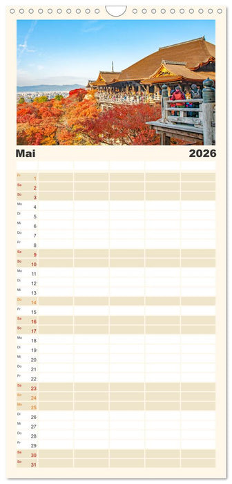 Japanische Tempel und Schreine (CALVENDO Familienplaner 2026)