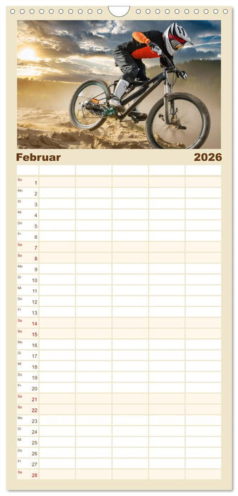 Abfahrtsrausch Downhill Aktion (CALVENDO Familienplaner 2026)