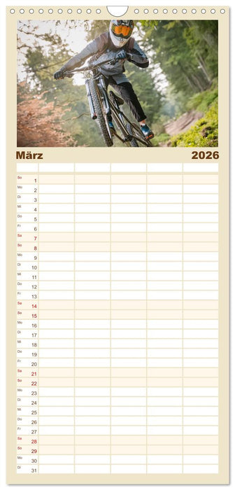 Abfahrtsrausch Downhill Aktion (CALVENDO Familienplaner 2026)