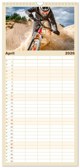 Abfahrtsrausch Downhill Aktion (CALVENDO Familienplaner 2026)