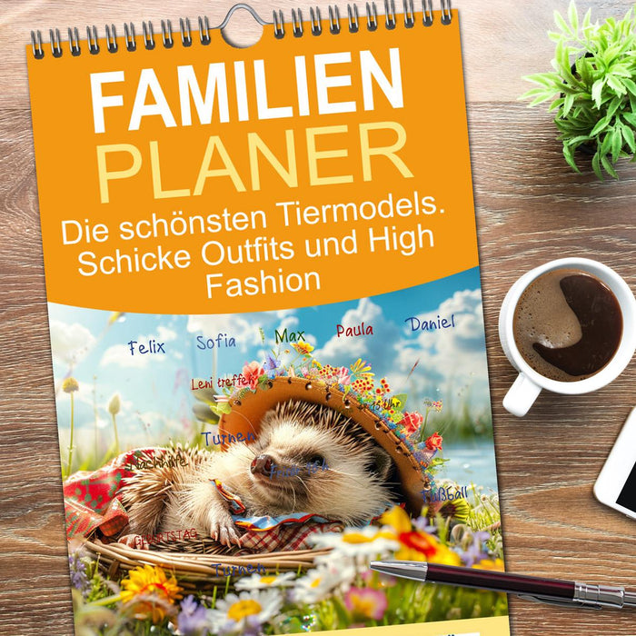 Die schönsten Tiermodels. Schicke Outfits und High Fashion (CALVENDO Familienplaner 2026)