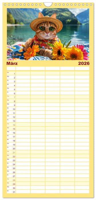 Die schönsten Tiermodels. Schicke Outfits und High Fashion (CALVENDO Familienplaner 2026)