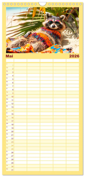 Die schönsten Tiermodels. Schicke Outfits und High Fashion (CALVENDO Familienplaner 2026)