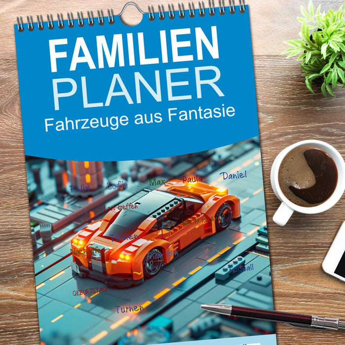 Fahrzeuge aus Fantasie (CALVENDO Familienplaner 2026)