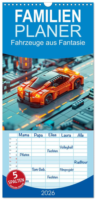 Fahrzeuge aus Fantasie (CALVENDO Familienplaner 2026)