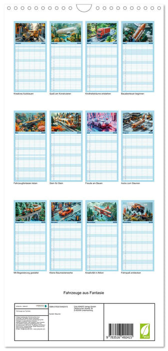 Fahrzeuge aus Fantasie (CALVENDO Familienplaner 2026)