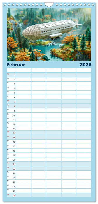 Fahrzeuge aus Fantasie (CALVENDO Familienplaner 2026)