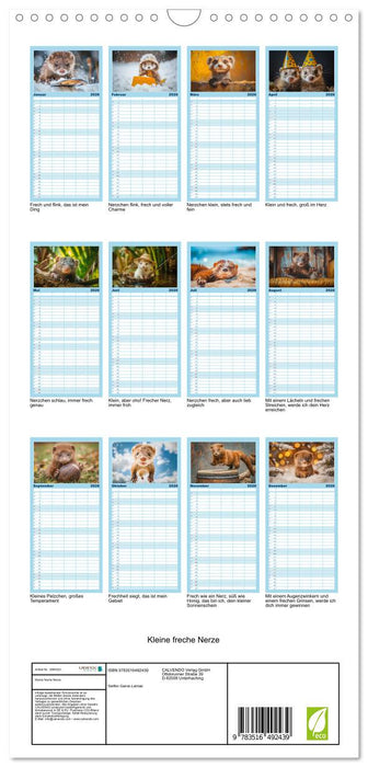 Kleine freche Nerze (CALVENDO Familienplaner 2026)