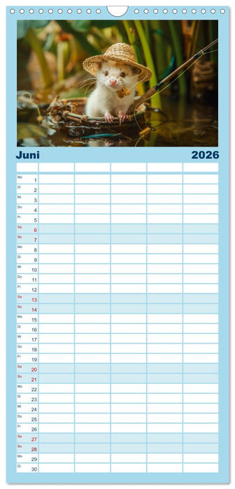 Kleine freche Nerze (CALVENDO Familienplaner 2026)