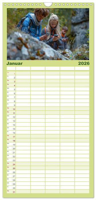 Der Geocaching Found it Kalender (CALVENDO Familienplaner 2026)