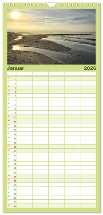 OSTSEEGLÜCK - Glücksmomente auf dem Darß (CALVENDO Familienplaner 2026)