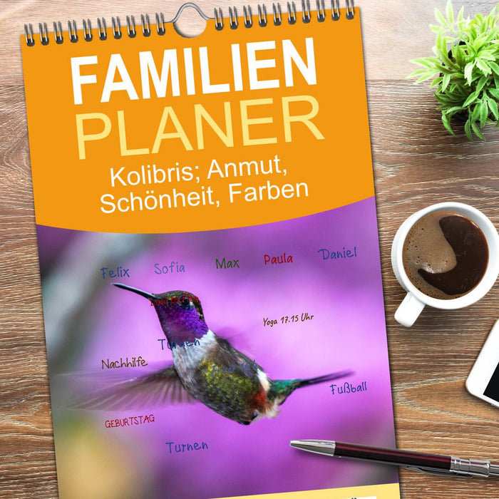 Kolibris; Anmut, Schönheit, Farben (CALVENDO Familienplaner 2026)