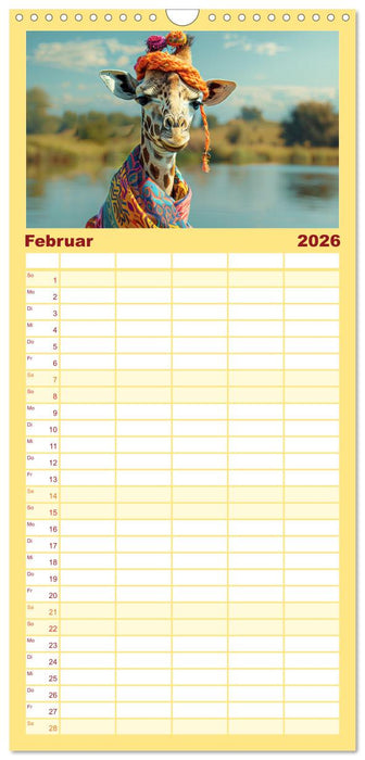 Giraffen-Trend. Hals und Stil (CALVENDO Familienplaner 2026)