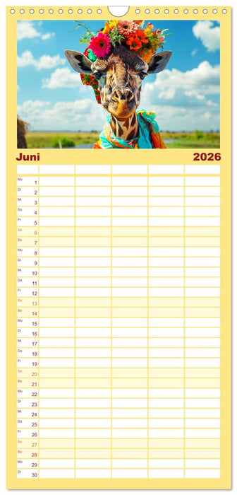 Giraffen-Trend. Hals und Stil (CALVENDO Familienplaner 2026)