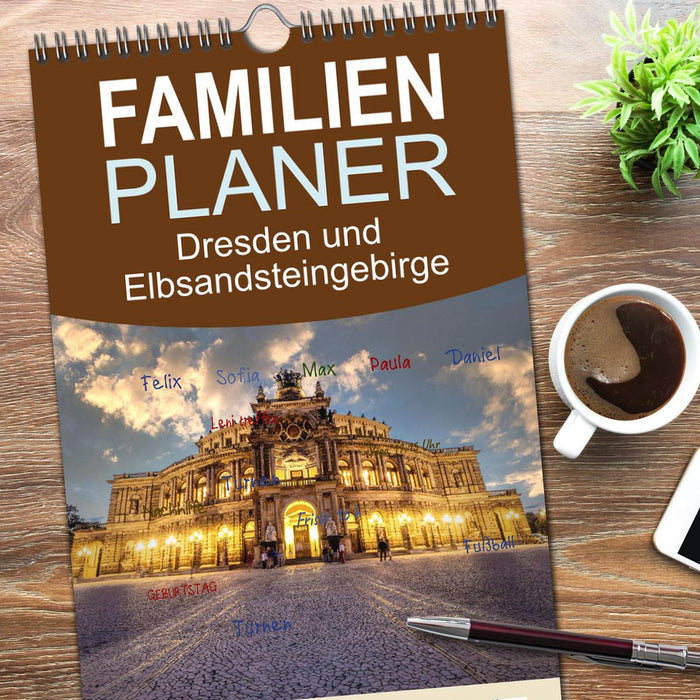 Dresden und Elbsandsteingebirge (CALVENDO Familienplaner 2026)