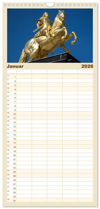 Dresden und Elbsandsteingebirge (CALVENDO Familienplaner 2026)