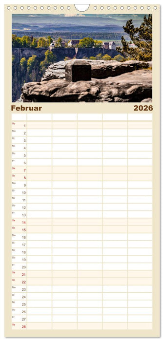 Dresden und Elbsandsteingebirge (CALVENDO Familienplaner 2026)