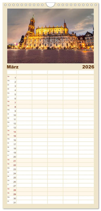 Dresden und Elbsandsteingebirge (CALVENDO Familienplaner 2026)