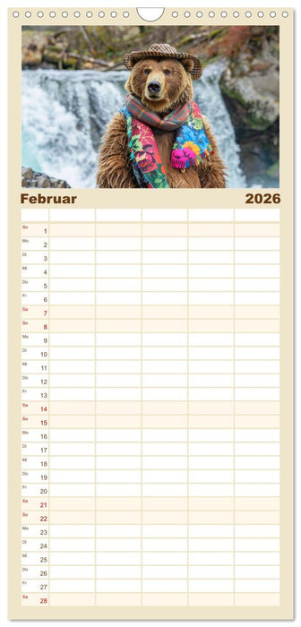 Bärige Noblesse im modischen Portrait. Eleganz und Klasse (CALVENDO Familienplaner 2026)