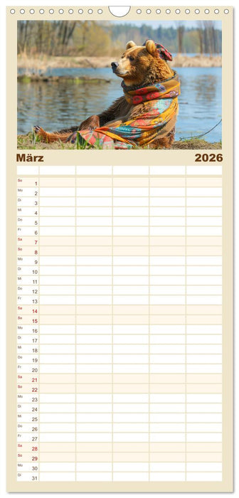 Bärige Noblesse im modischen Portrait. Eleganz und Klasse (CALVENDO Familienplaner 2026)