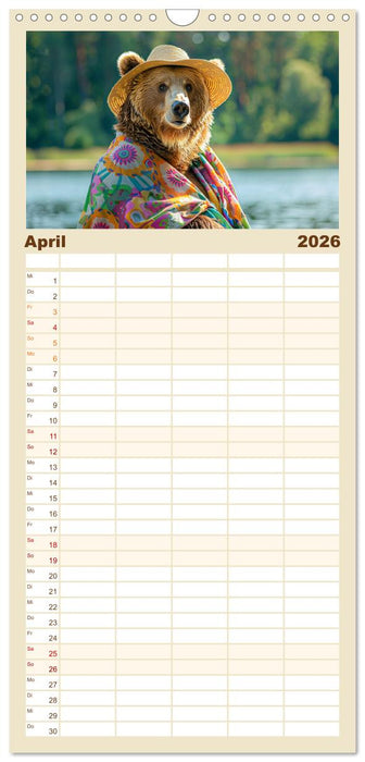 Bärige Noblesse im modischen Portrait. Eleganz und Klasse (CALVENDO Familienplaner 2026)