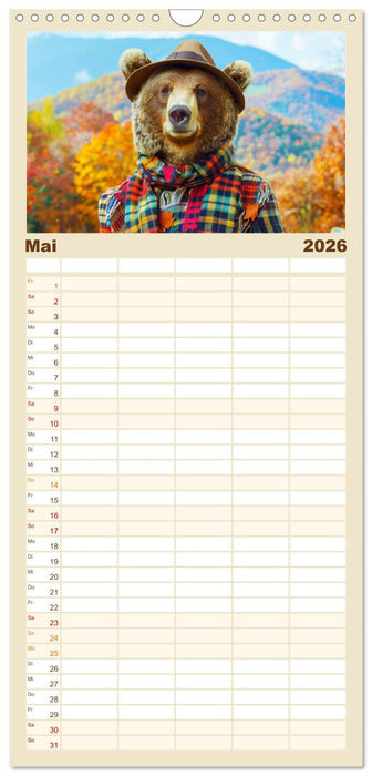 Bärige Noblesse im modischen Portrait. Eleganz und Klasse (CALVENDO Familienplaner 2026)