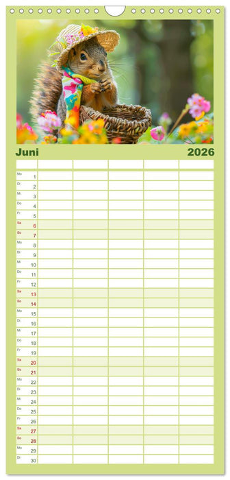 Waldtiere mit Stil. Tierische Trendsetter in der Natur (CALVENDO Familienplaner 2026)