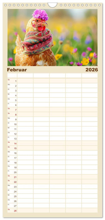 Elegante Modenschau auf dem Land. Bauernhoftiere als Fashion-Ikonen (CALVENDO Familienplaner 2026)