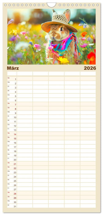 Elegante Modenschau auf dem Land. Bauernhoftiere als Fashion-Ikonen (CALVENDO Familienplaner 2026)