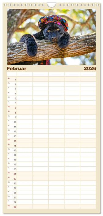 Savannen-Style. Stilvoller Raubkatzen-Chic (CALVENDO Familienplaner 2026)