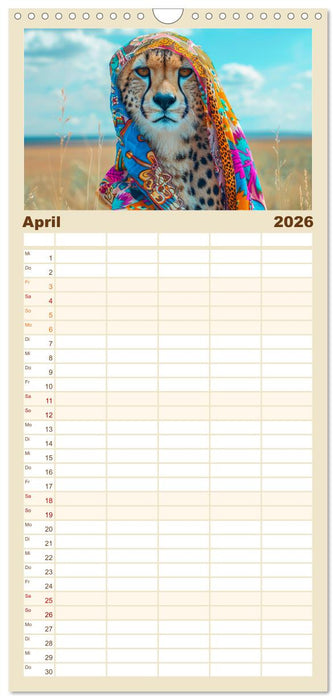 Savannen-Style. Stilvoller Raubkatzen-Chic (CALVENDO Familienplaner 2026)