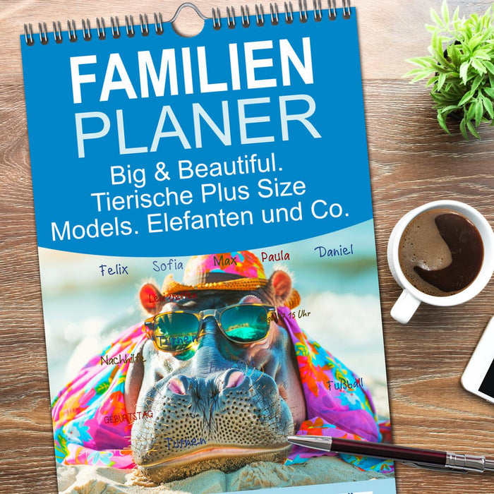 Big & Beautiful. Tierische Plus Size Models. Elefanten und Co. (CALVENDO Familienplaner 2026)